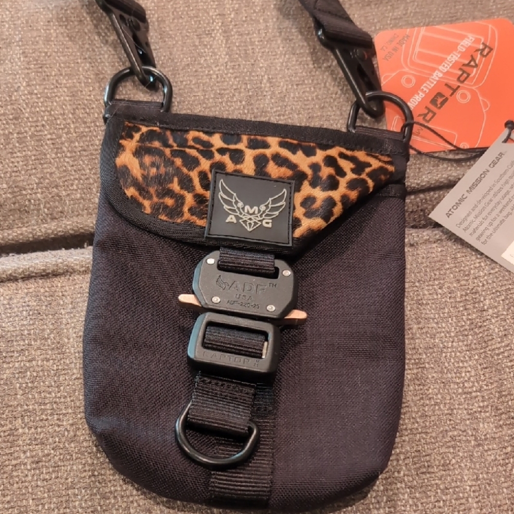 NWT AMG Aprilia Kryptek Leopard Print Crossbody Bag